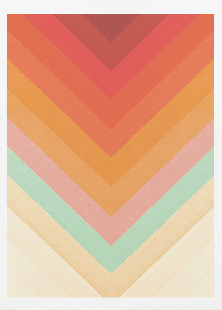 Regnbågsfärgade chevroner | Poster