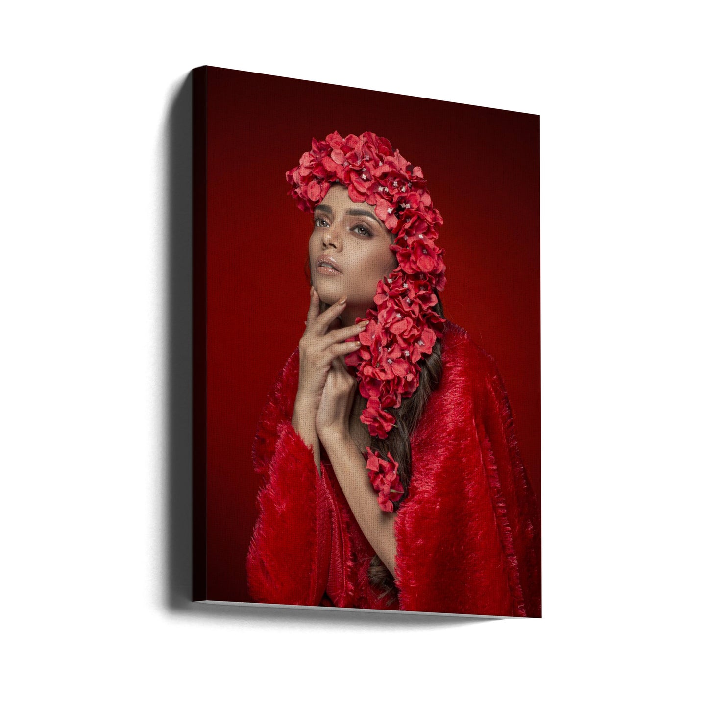 RED FLOWER LADY | Canvas
