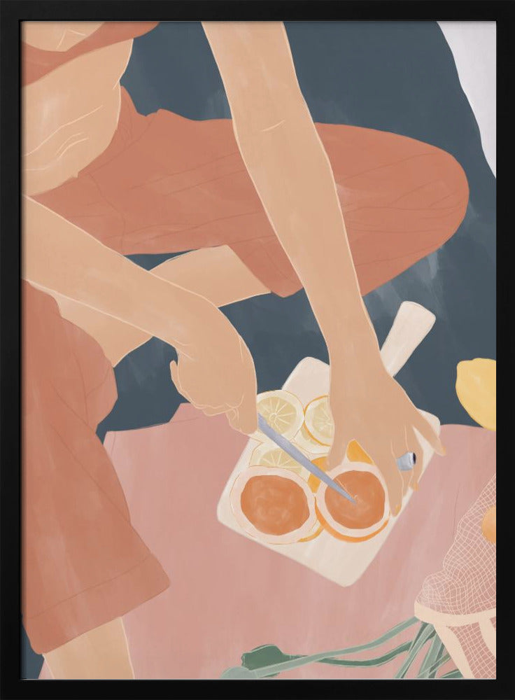 Tagliare i pompelmi | Poster - Stampe d’Arte