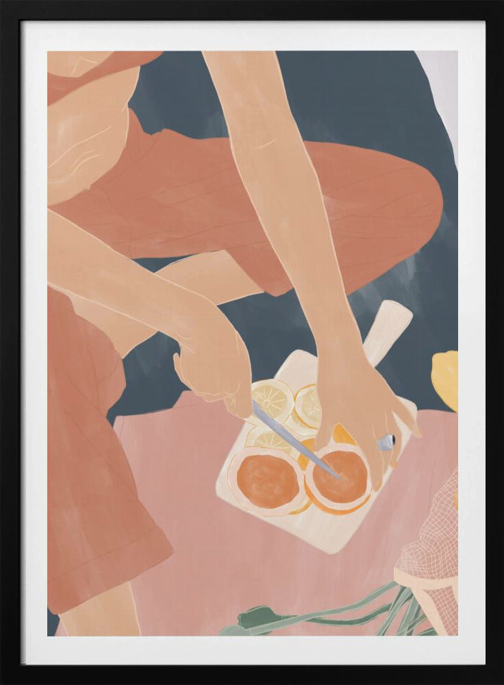 Tagliare i pompelmi | Poster - Stampe d’Arte