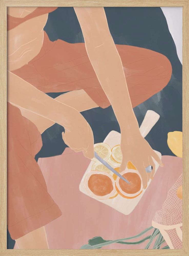 Tagliare i pompelmi | Poster - Stampe d’Arte