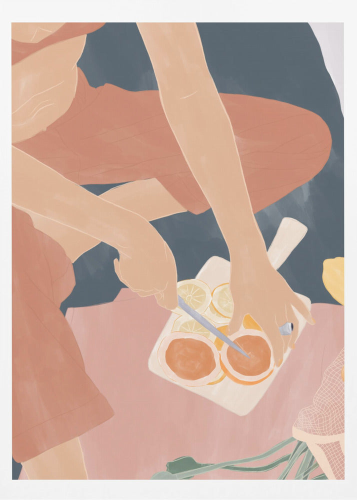 Tagliare i pompelmi | Poster - Stampe d’Arte