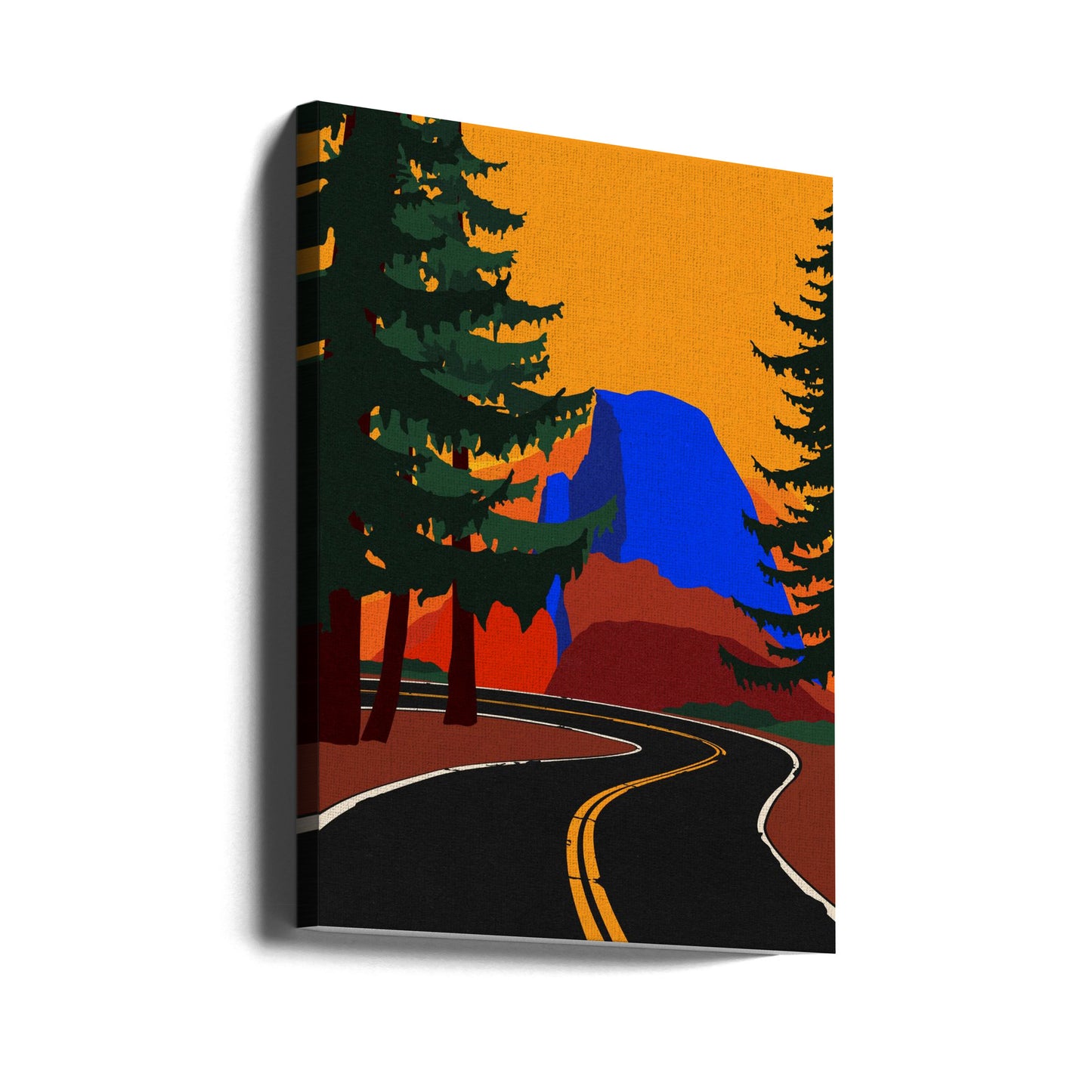 Clacier Road mit Half Dome | Leinwand-Bilder