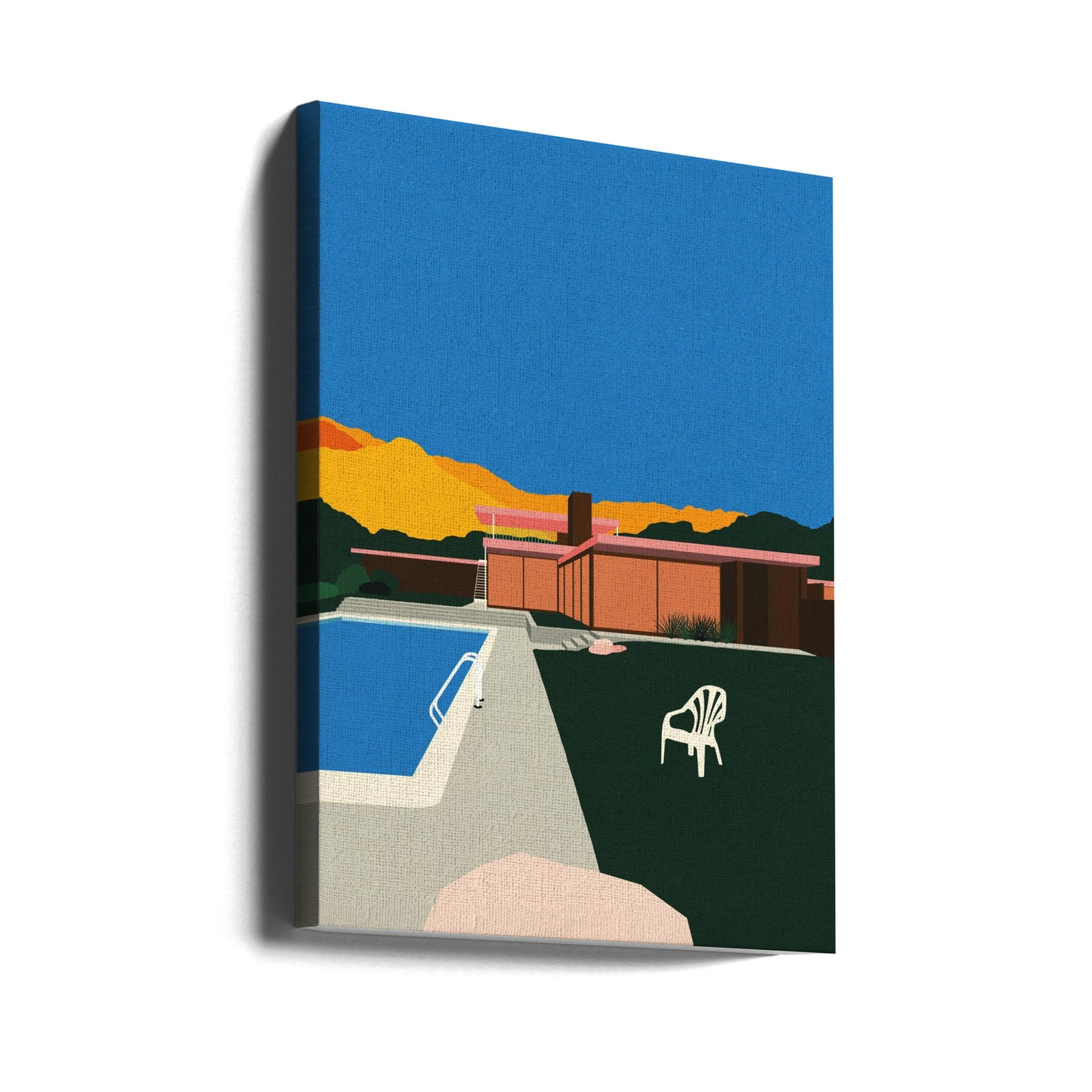 Kaufmann Desert House ved poolen | Lærredsbilleder