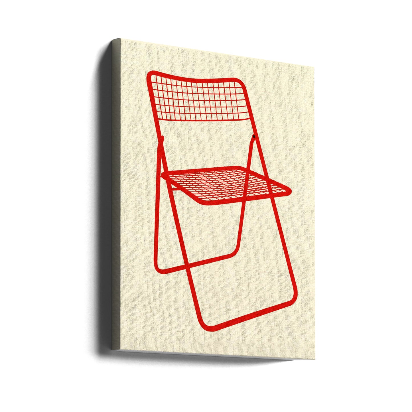 Chaise Ted Net Rouge | Tableaux sur Toile