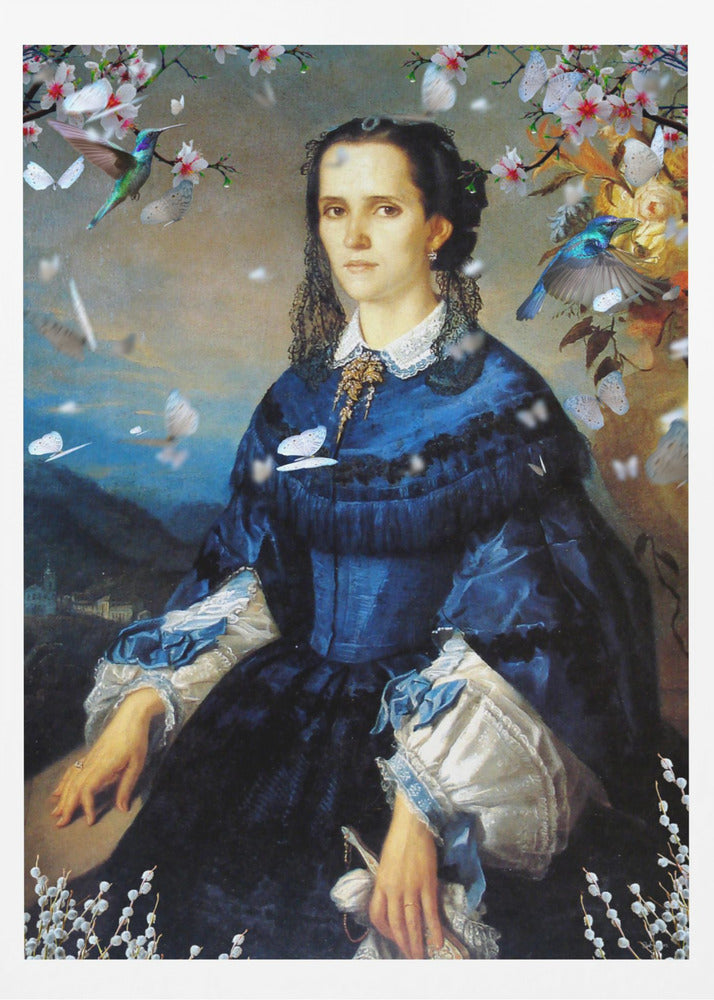 Lady Blue Kolibri blüht | Poster