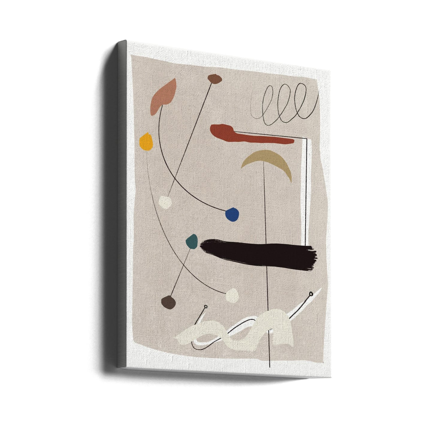 Minimalistiska linjer och färgglada former | Canvas