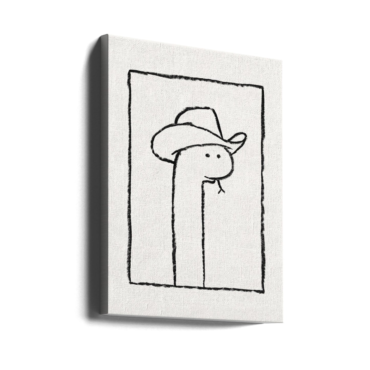 Squiggles the Snake In a Stetson | Canvas