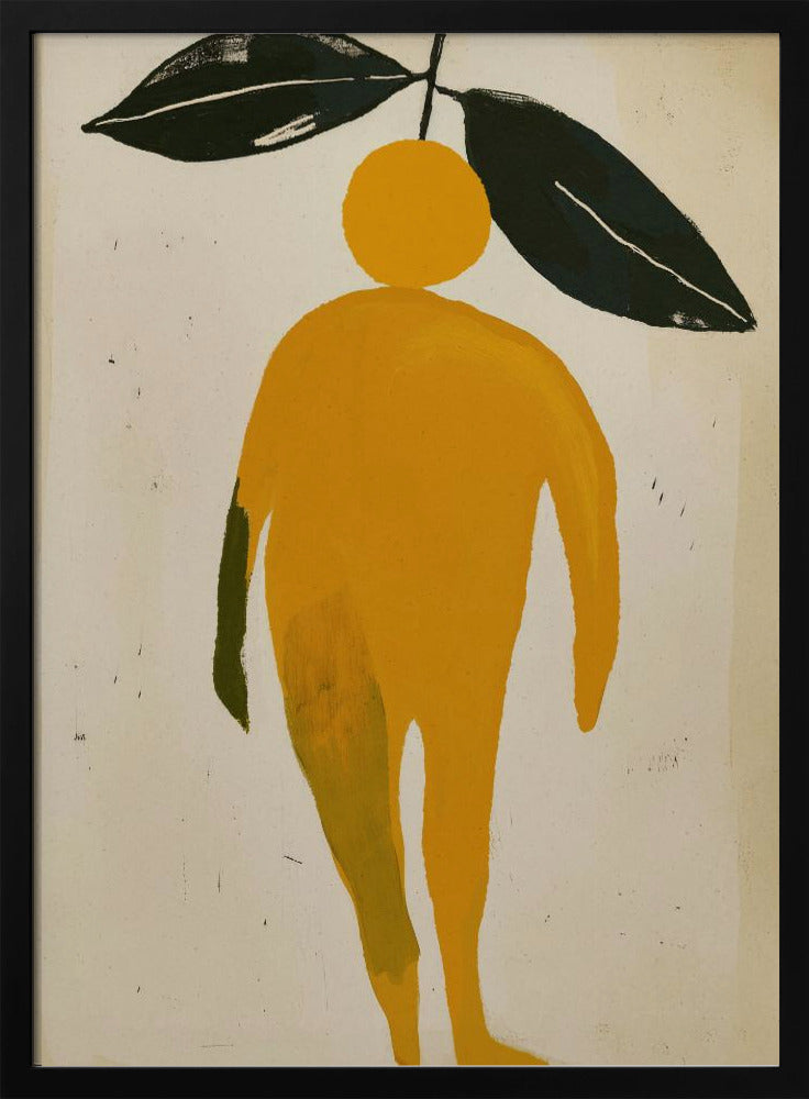 Orange Leaf Figure | Poster
