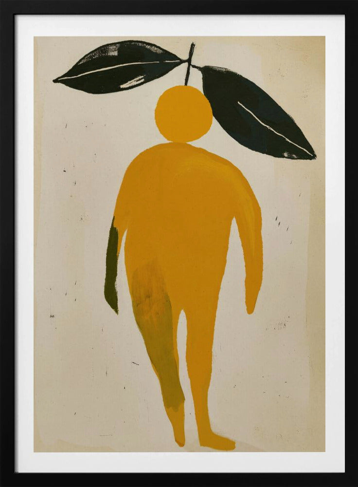 Orange Leaf Figure | Poster