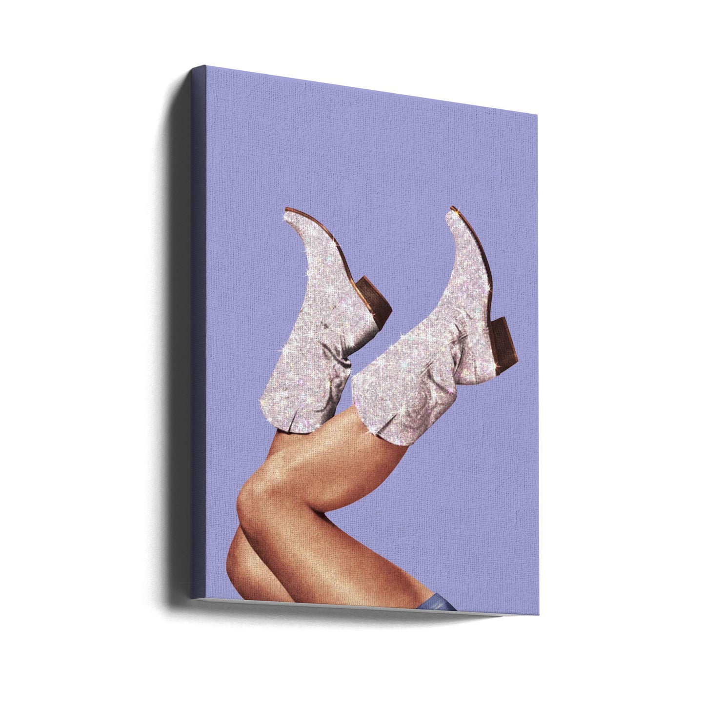 Questi stivali - Glitter Very Peri Pervinca | Stampe su Tela