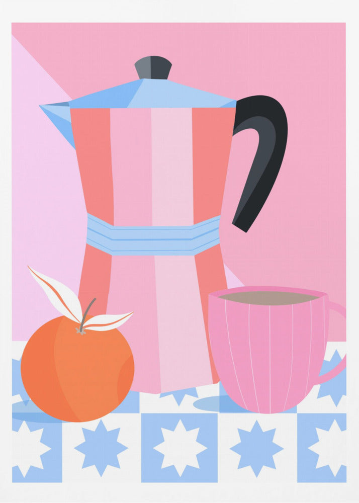 Stillleben mit Moka-Kanne | Poster
