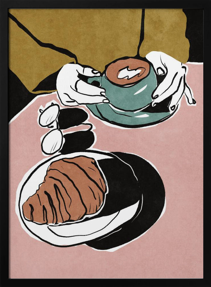 Croissant et café au lait | Poster