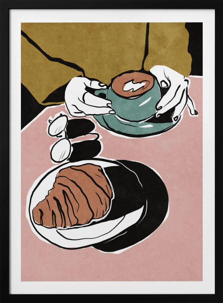 Croissant et café au lait | Poster