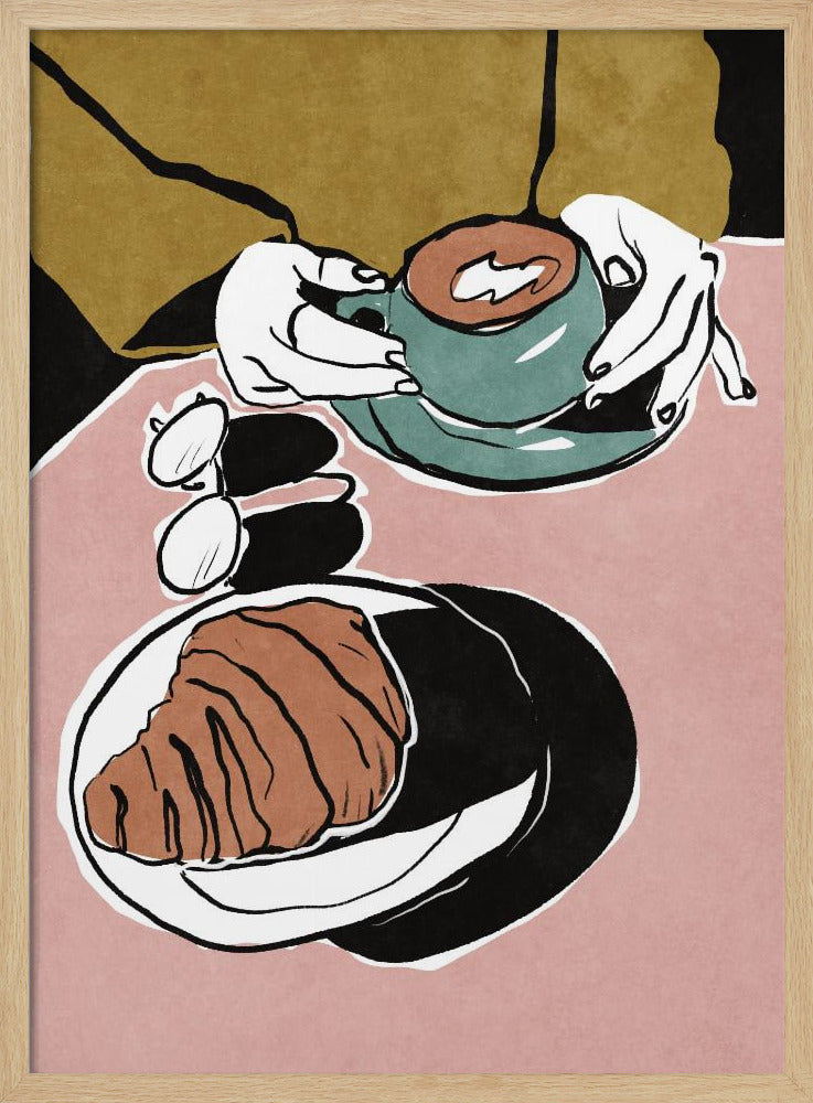 Croissant et café au lait | Poster
