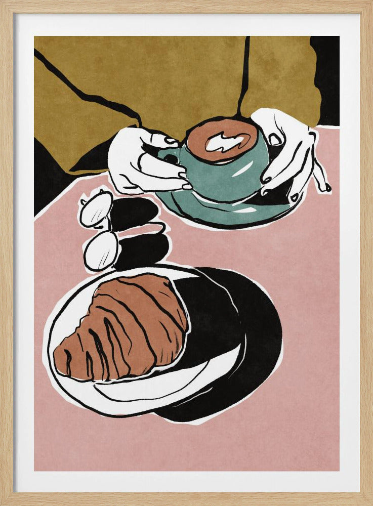 Croissant et café au lait | Poster