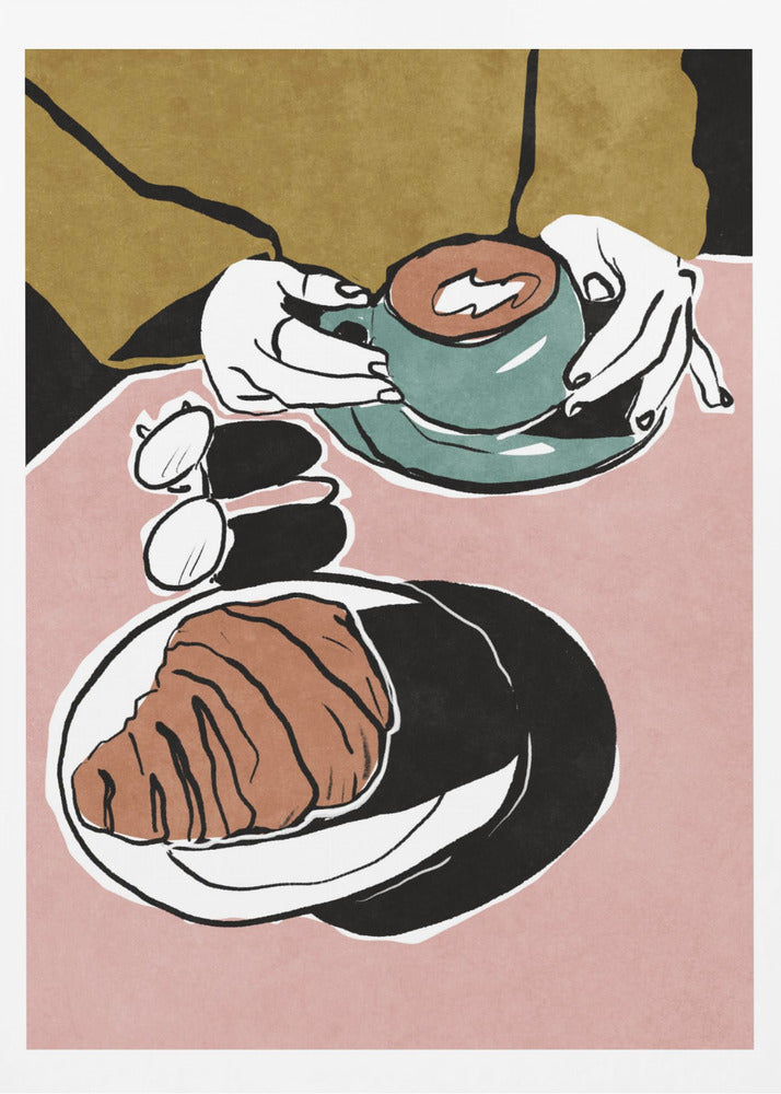 Croissant et café au lait | Poster