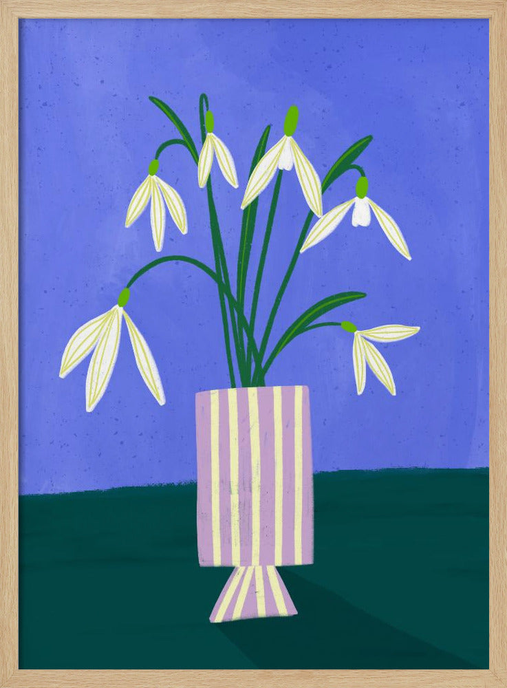 Snowdrops in Stripes | Poster