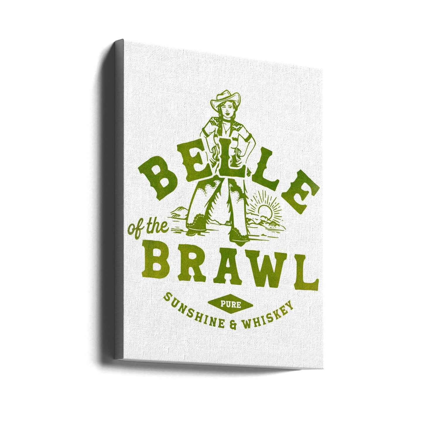 Sztuka ścienna Belle Of The Brawl Cowgirl | Wydruki na łótnie