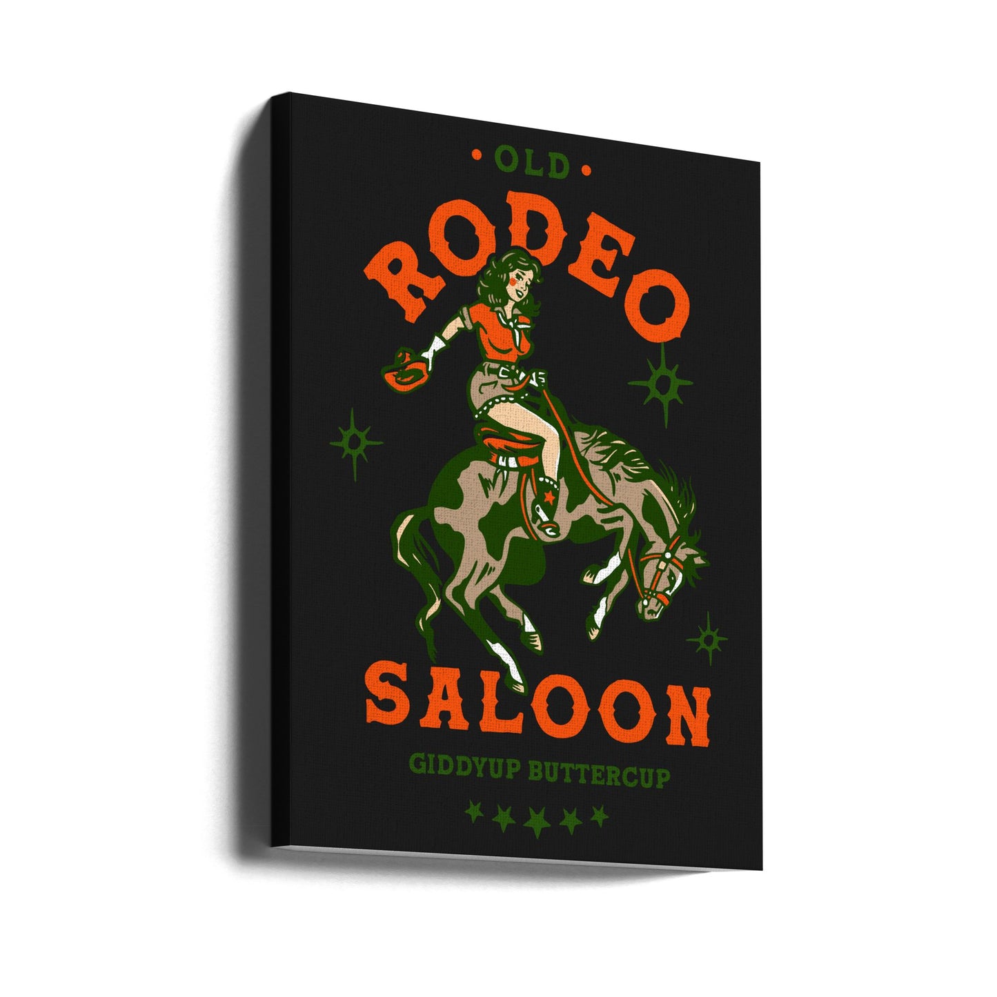 Old Rodeo Saloon Cowgirl: Giddyup Buttercup | Wydruki na łótnie