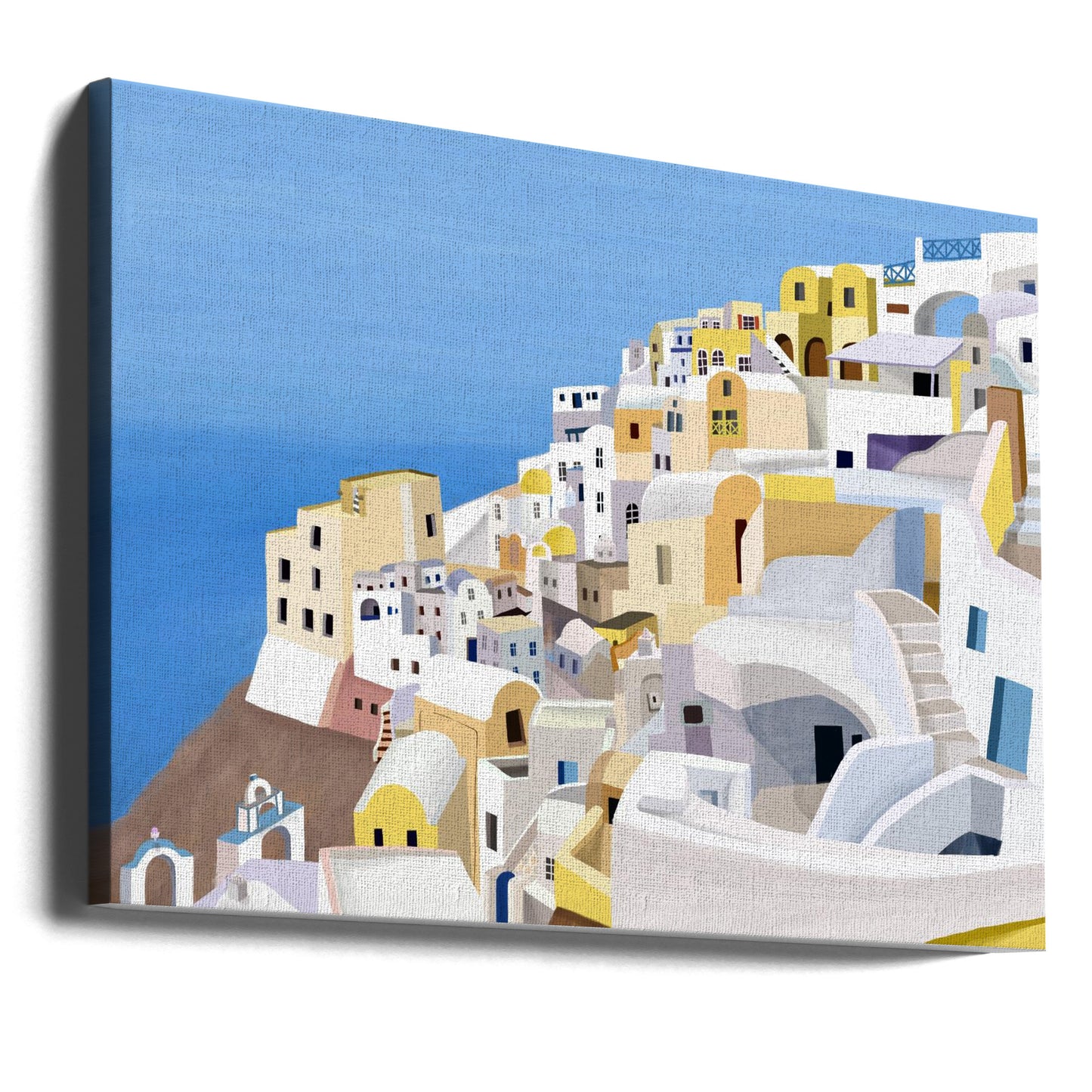 Santorini, Grecia Vista sulla scogliera dell'artista Carla Daly | Stampe su Tela