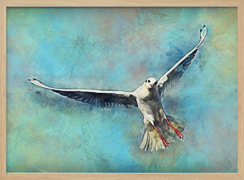 Animal Seagull Bird Watercolor Animal Art | Poster