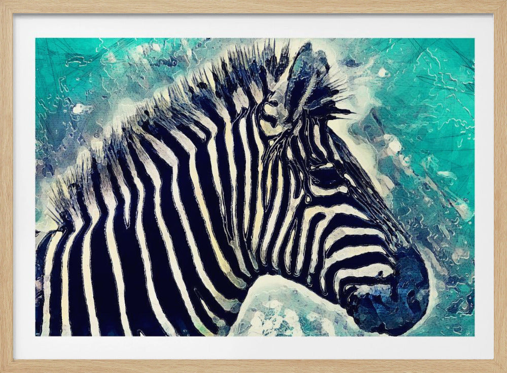 Animal Zebra Watercolor Animal Art | Poster