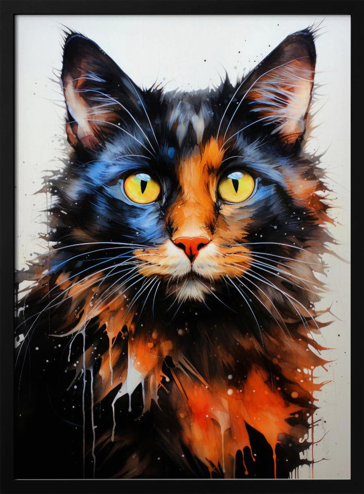 Cat Jack Watercolor Animal Art | Poster