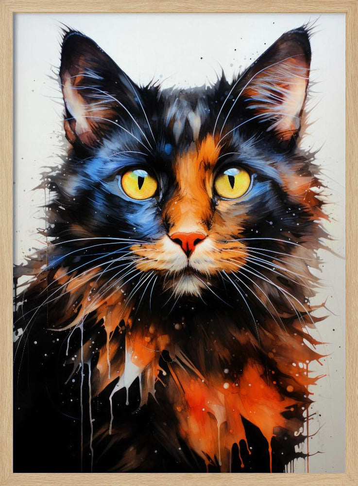 Cat Jack Watercolor Animal Art | Poster