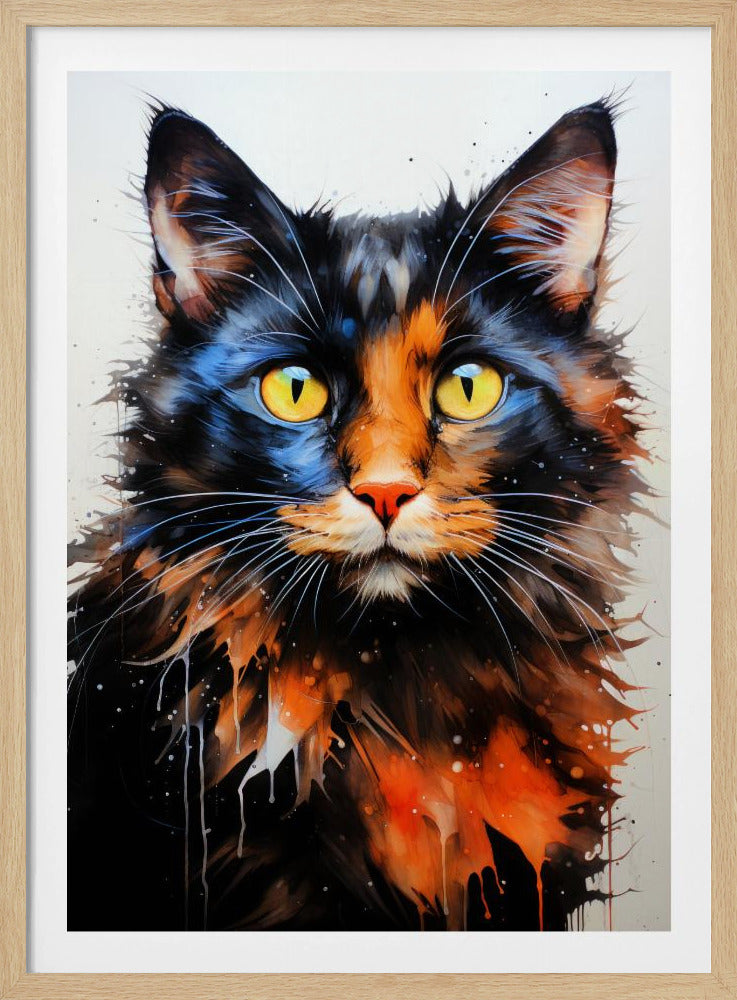 Cat Jack Watercolor Animal Art | Poster