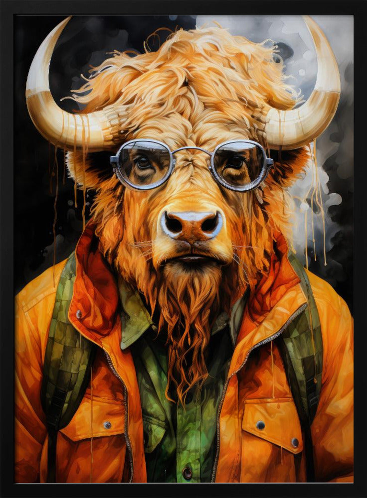 Buffalo Watercolor Animal Art | Poster