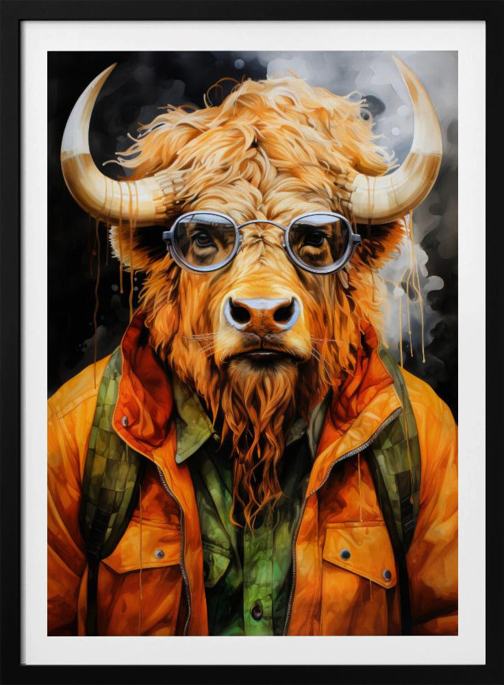 Buffalo Watercolor Animal Art | Poster