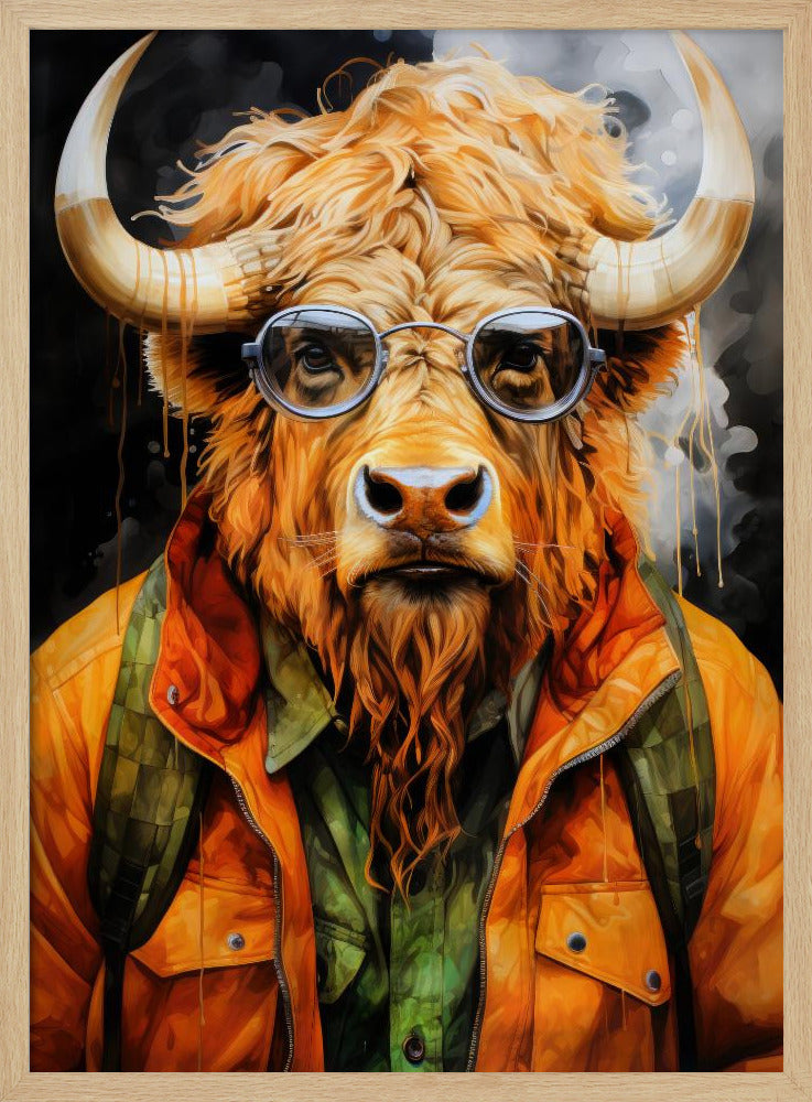 Buffalo Watercolor Animal Art | Poster
