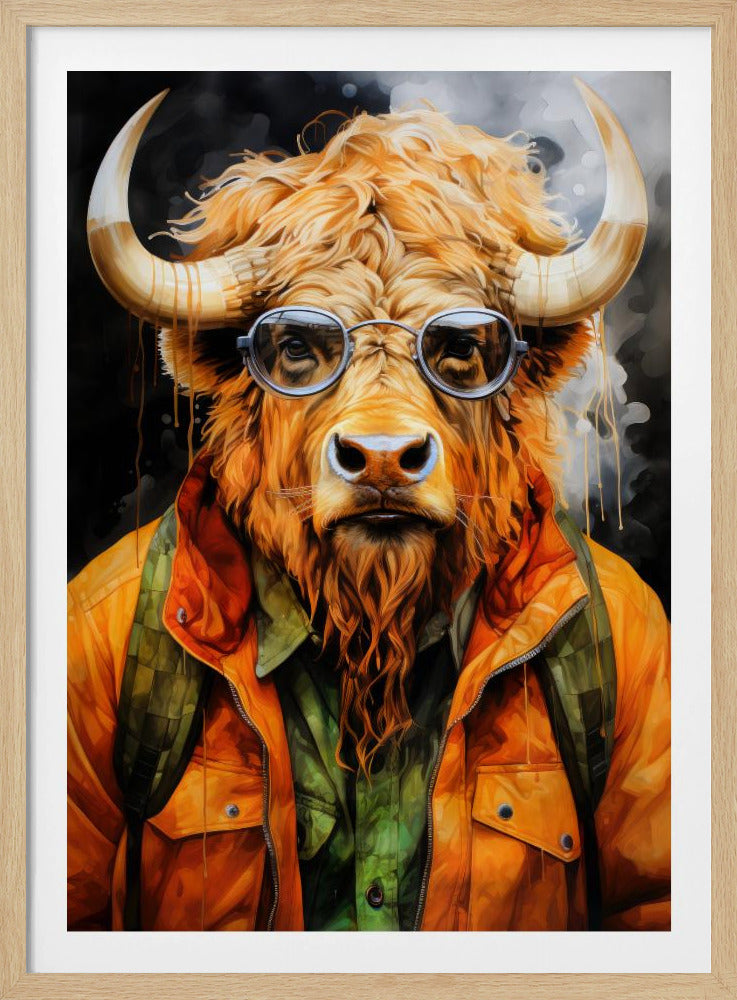 Buffalo Watercolor Animal Art | Poster