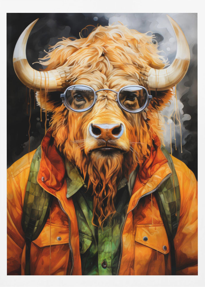 Buffalo Watercolor Animal Art | Poster