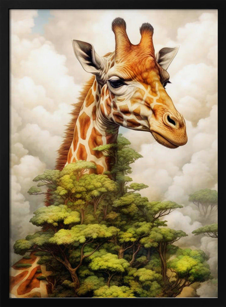 Giraffe Watercolor Animal Art | Poster