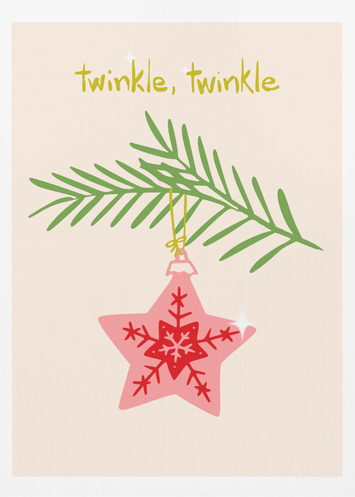 Glad glittrande julstjärna | Poster