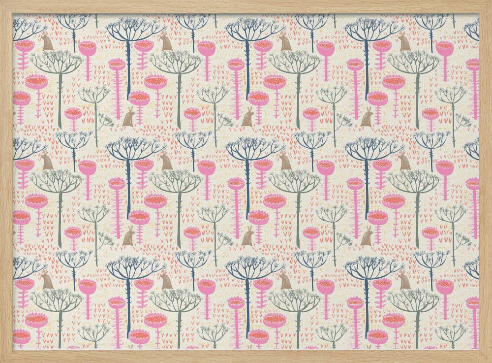 Block print scandinavian meadow | Poster