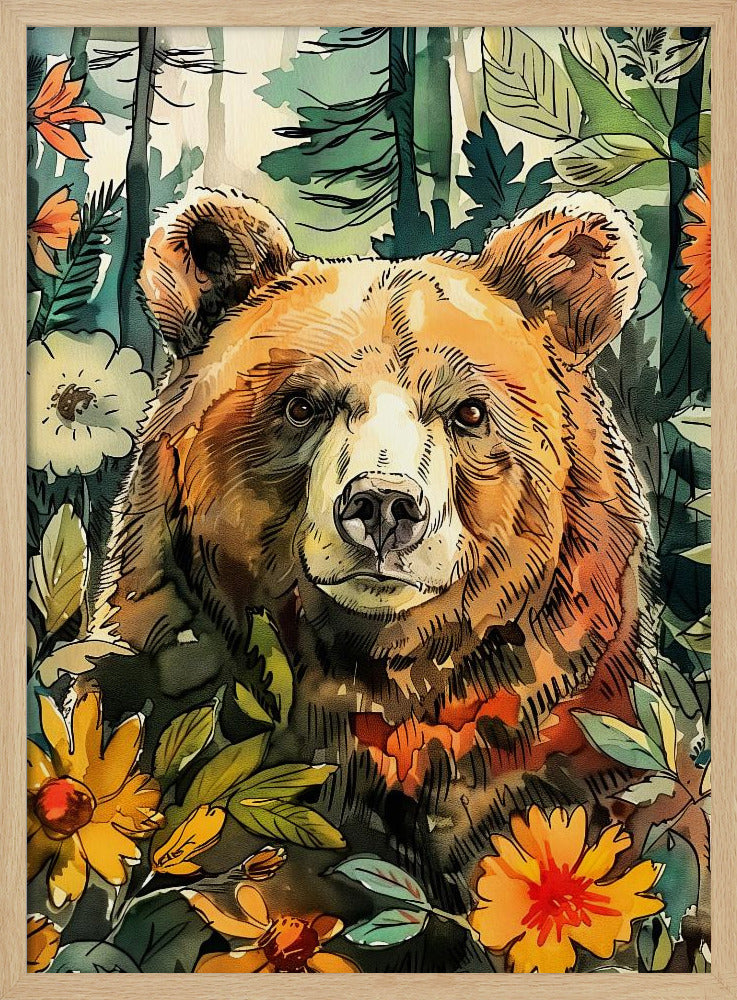 Animal Bear Watercolor Animal Art 8 | Poster