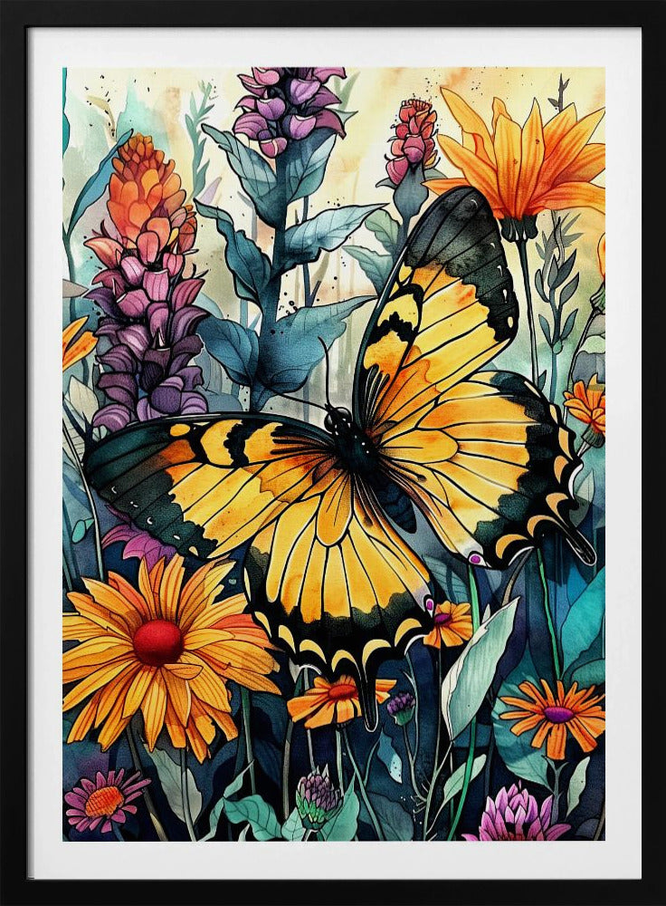 Butterfly watercolor animal art 3 | Poster