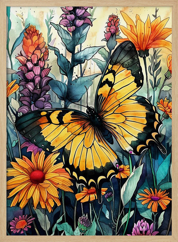 Butterfly watercolor animal art 3 | Poster