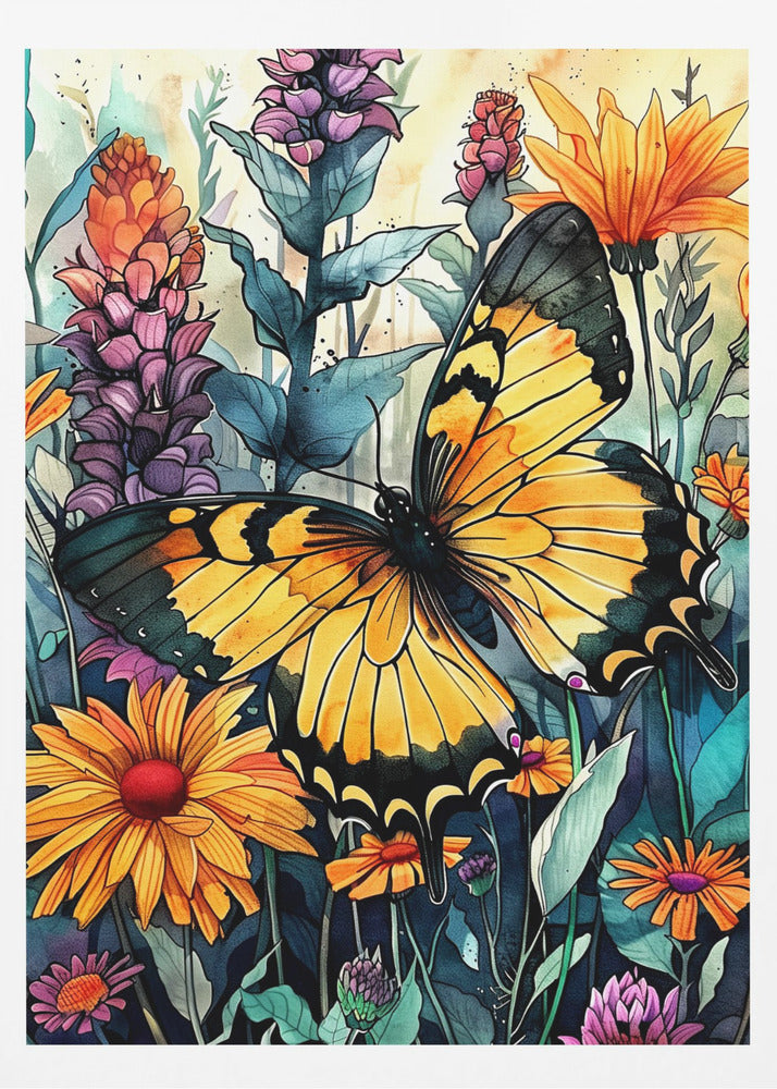 Butterfly watercolor animal art 3 | Poster