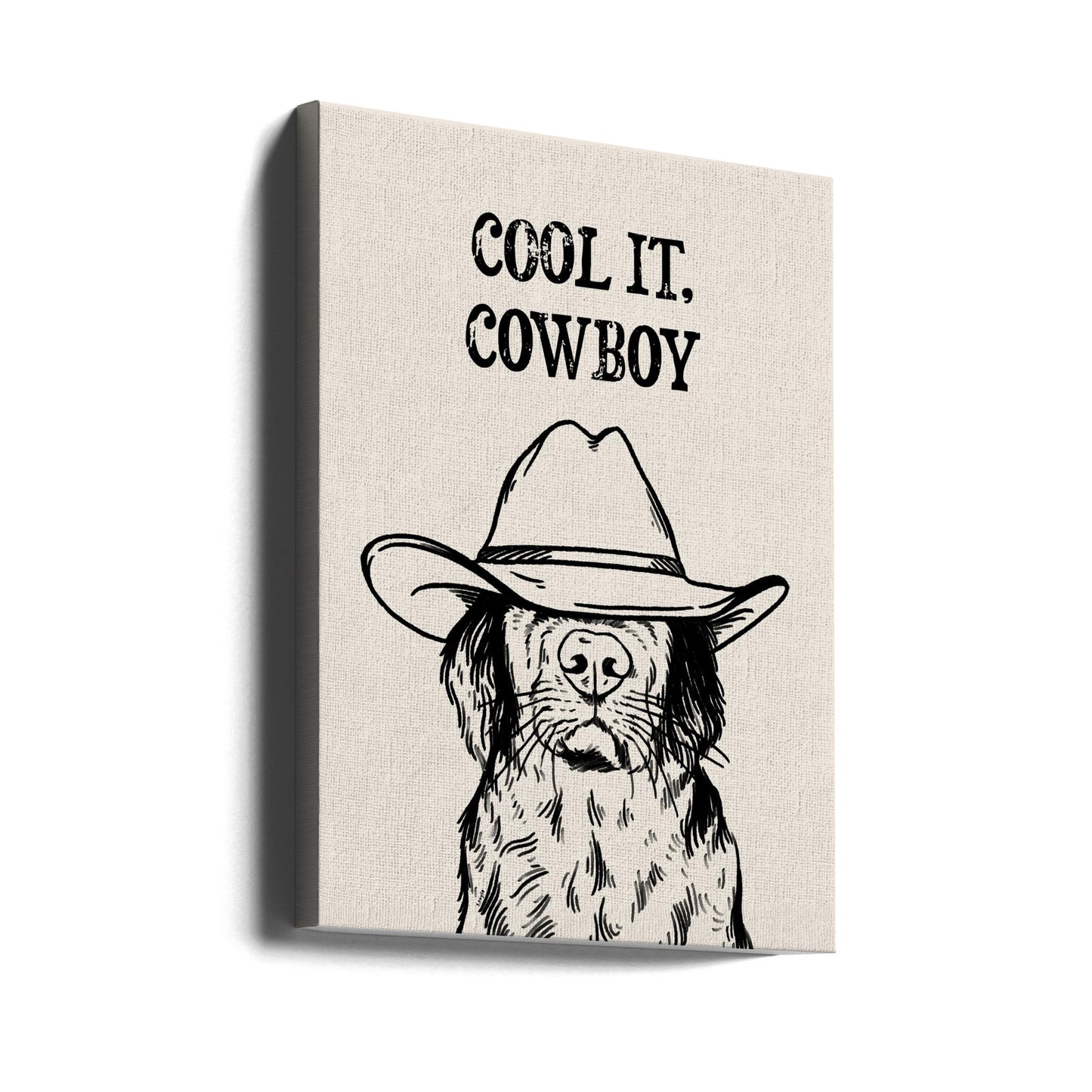 Cool it Cowboy Nero | Stampe su Tela