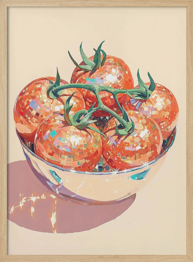 Discokugel-Tomaten in einer Schüssel | Poster