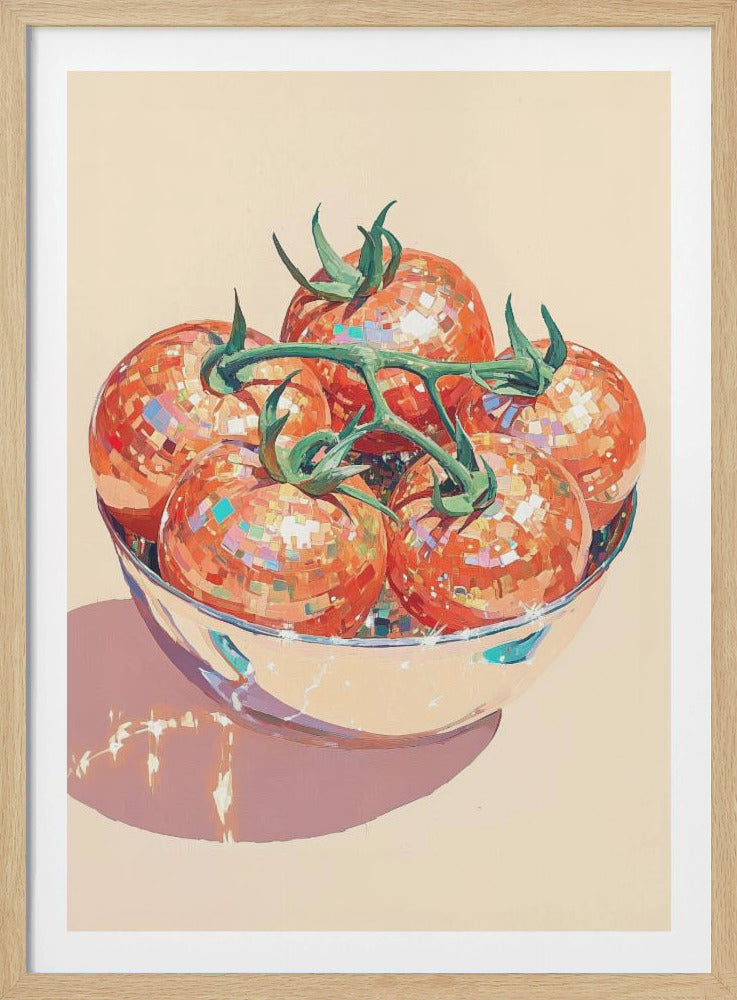 Discokugel-Tomaten in einer Schüssel | Poster