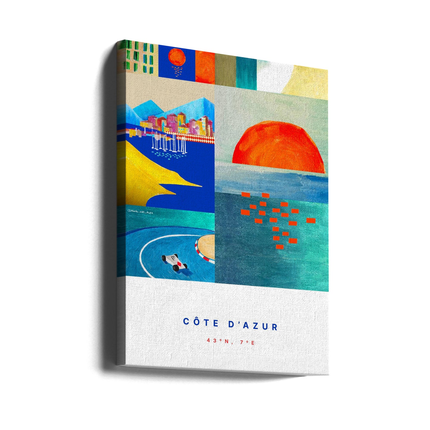MODERNA RIVIERAN: FÄRGGLADA CÔTE D'AZUR Poster | Canvas
