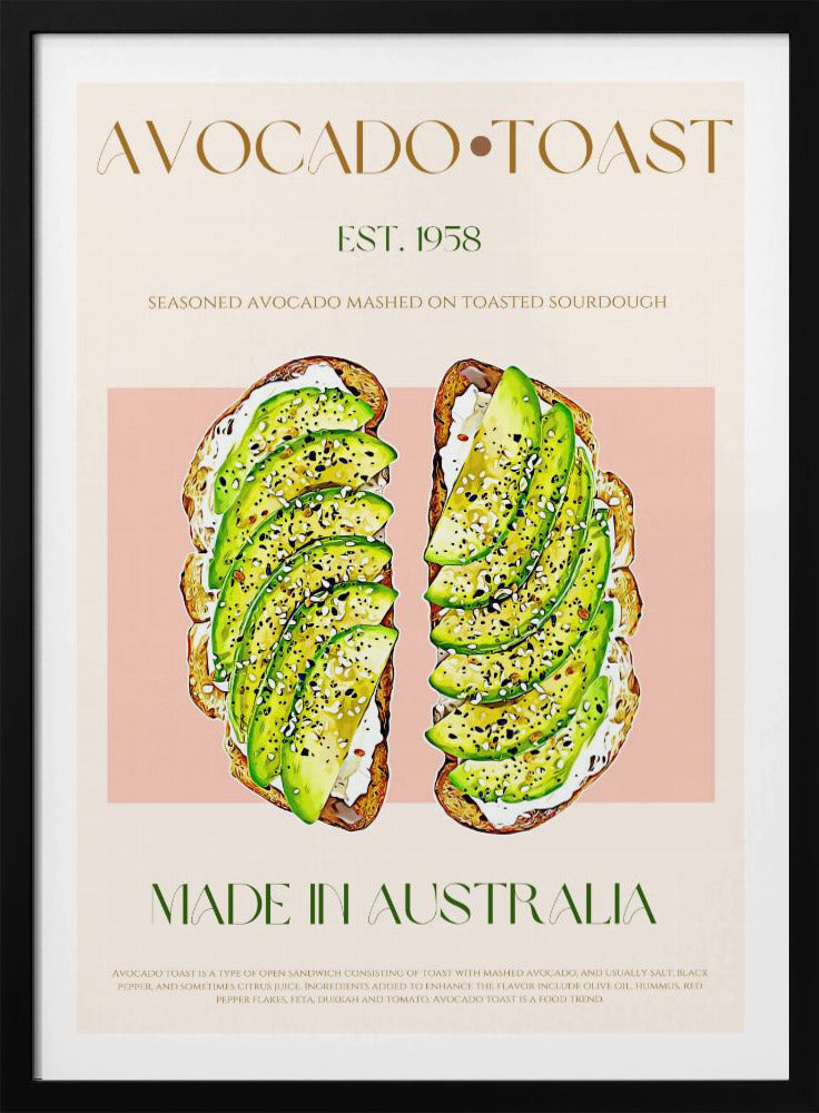 Toast mit Avocado | Poster