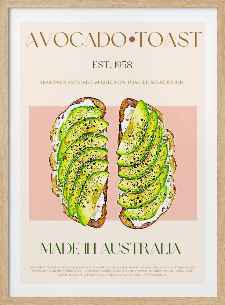 Toast mit Avocado | Poster
