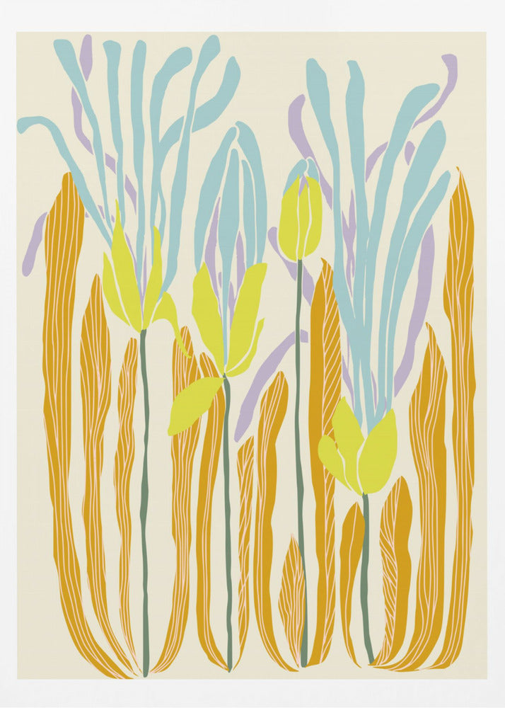 mellow anticipation budding flowers | Poster