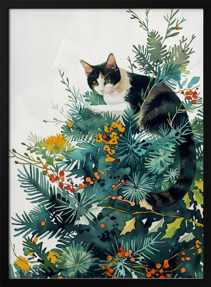 Kitty and Christmas tree | Poster